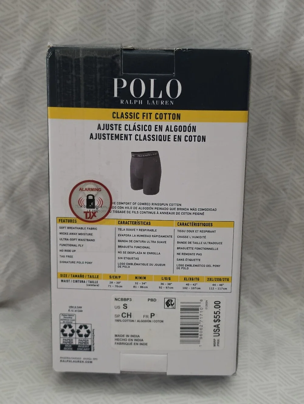 NEW Polo Ralph Lauren Men's Classic Fit Cotton Boxer Briefs3-Pack